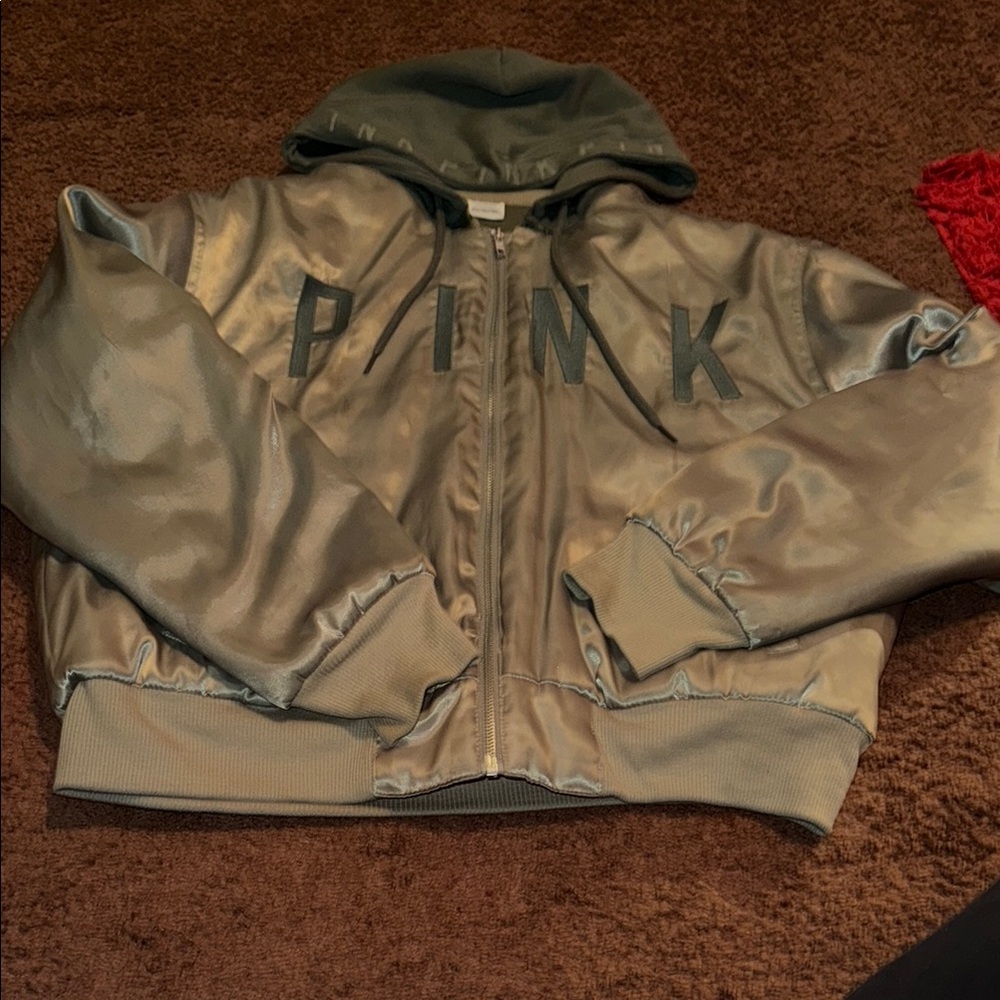PINK Victoria's Secret Kids Hooded Jacket - Olive